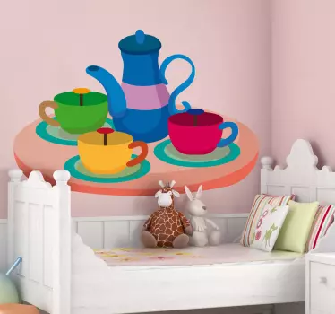 Sticker enfant jeu dinette - TenStickers