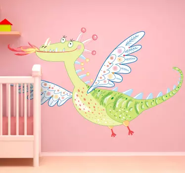 Sticker enfant joli dragon - TenStickers