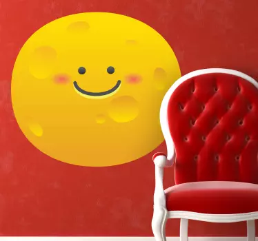 Sticker enfant lune jaune - TenStickers
