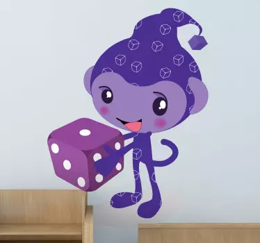 Sticker enfant lutin lila - TenStickers