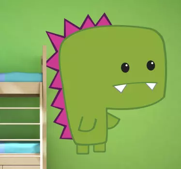 Sticker enfant minisaure vert - TenStickers