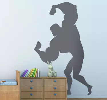 Sticker enfant ombre masse humaine - TenStickers