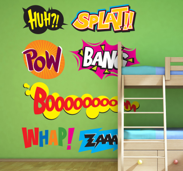 Sticker enfant onomatopées BD - TenStickers