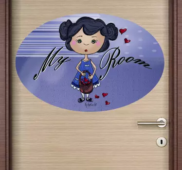 Sticker enfant ovale my room - TenStickers