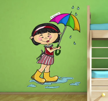 Sticker enfant parapluie - TenStickers