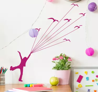 Sticker enfant volant oiseaux - TenStickers