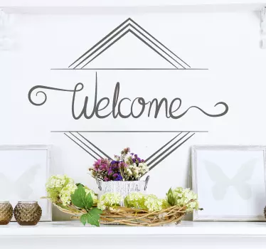 Sticker Maison Texte Bienvenue - TenStickers