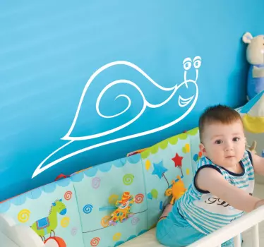 Sticker escargot souriant - TenStickers