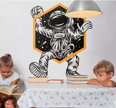 Sticker espace astronaute en mouvement - TenStickers