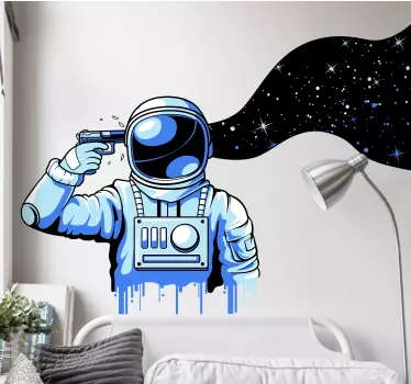 Sticker espace imagerie cosmique des astronautes - TenStickers