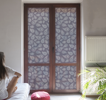 Sticker fenêtre motifs paisley - TenStickers