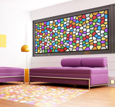 Sticker fenêtre vitrail couleurs - TenStickers