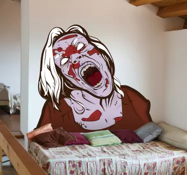 Sticker film femme zombie - TenStickers
