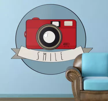 Sticker fisheye smile - TenStickers