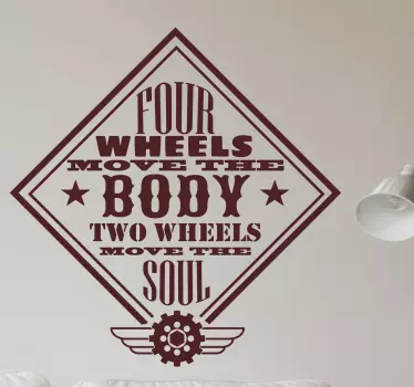 Sticker four wheels - TenStickers