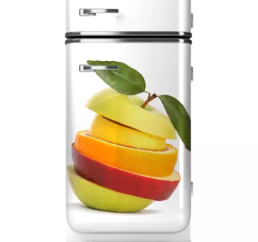 Sticker frigo fruits coupés - TenStickers