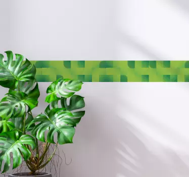 Sticker frise carrés verts - TenStickers