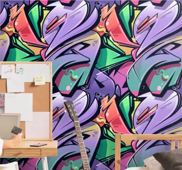 Sticker Frise Murale Art de rue graffitis colorés - TenStickers