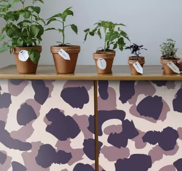Sticker Frise Murale Camouflage violet - TenStickers