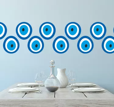 Sticker frise oeil bleu - TenStickers