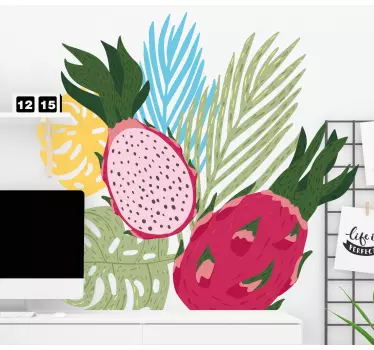 Sticker fruit arrangement de fruits tropicaux - TenStickers