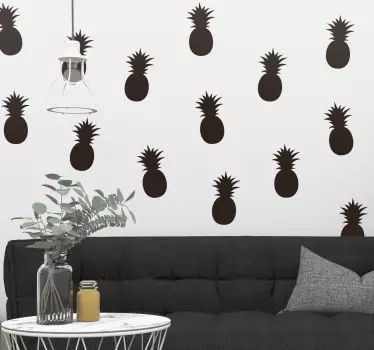 Sticker Maison Motif Ananas Monochrome - TenStickers