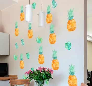 Sticker Maison Motifs d'Ananas - TenStickers