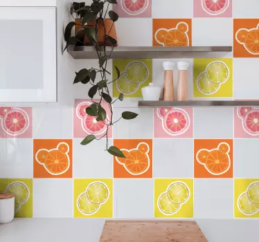 Sticker fruit motifs de fruits citriques - TenStickers