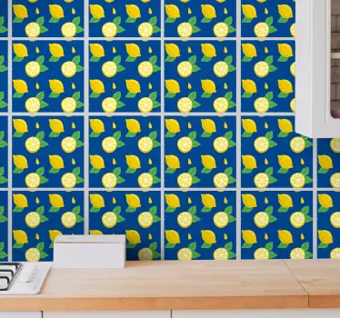 Sticker fruit motifs de tranches de citron - TenStickers