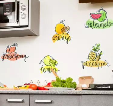 Sticker Maison Noms de Fruits - TenStickers