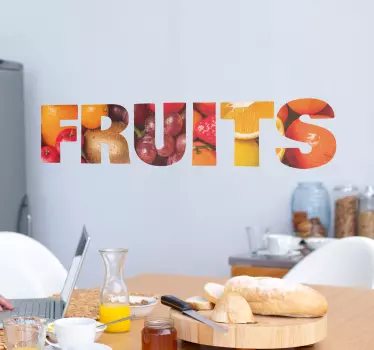 Sticker Maison Texte Fruits - TenStickers