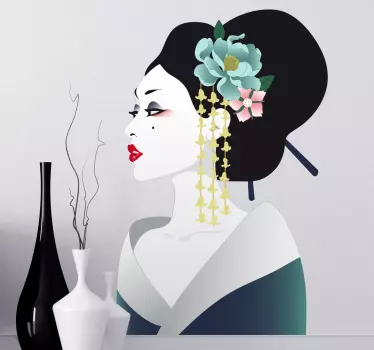 Sticker geisha Japon - TenStickers