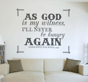 Sticker gone with wind god witness - TenStickers