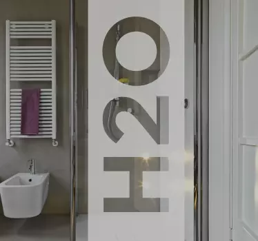 Sticker paroi de douche salle de bain H2O - TenStickers
