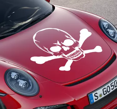 Autocollant Voiture Crâne - TenStickers