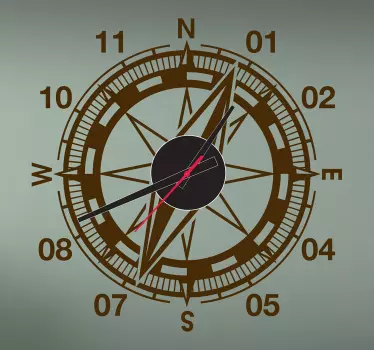 Sticker horloge boussole - TenStickers