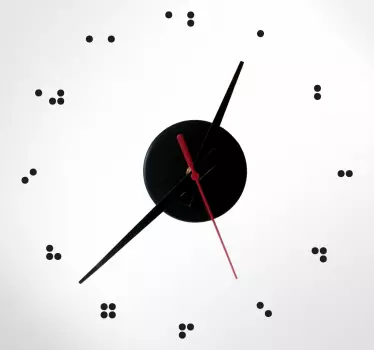 Sticker horloge braille - TenStickers