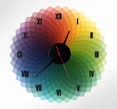 Sticker horloge cercle chromatique - TenStickers
