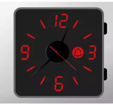 Sticker Horloge Fantastique numérique avec cloche - TenStickers
