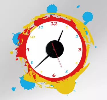 Sticker horloge peinture - TenStickers