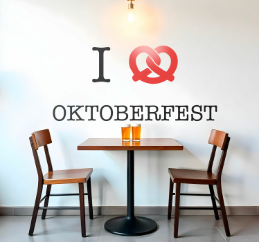 Sticker I love Oktoberfest - TenStickers
