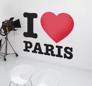 Sticker Paris citation "I love Paris" - TenStickers