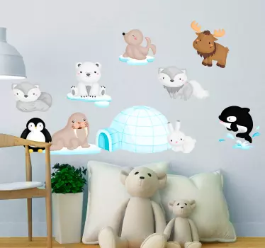Sticker Chambre Enfant Animaux de la banquise - TenStickers