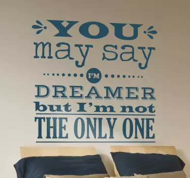 Sticker imagine you may say John Lennon - TenStickers