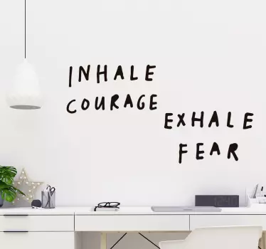Sticker inhale courage - TenStickers