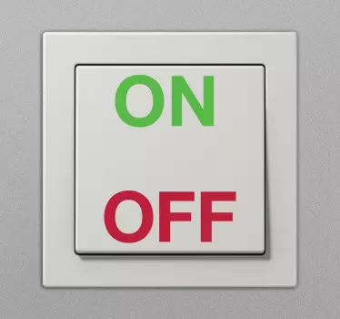 Sticker interrupteur on off - TenStickers