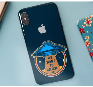 Sticker iphone autocollant croyance extraterrestre - TenStickers