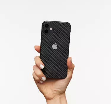 Sticker iphone couverture noire texturée - TenStickers