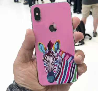 Sticker iphone Écran zÈbre colorÉ - TenStickers