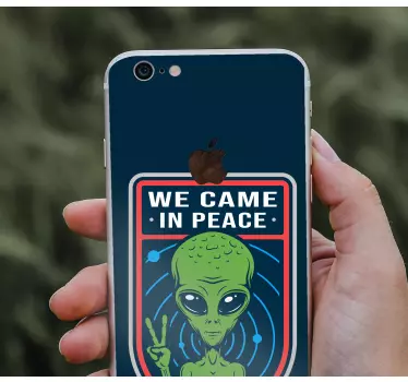 Sticker iphone rencontre avec un alien - TenStickers